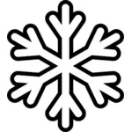 Floco de neve monocromático ícone vector clip-art