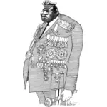 Idi Amin karikatuur