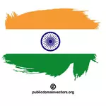 彩绘的国旗的印度