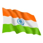 Bandera que agita de la India