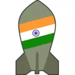 Image vectorielle d'une hypothétique bombe nucléaire indien
