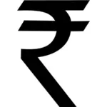 Индийская рупия символ векторное изображение