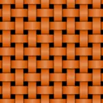 Orange strikket mønster
