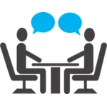 Interview with tux symbol vector image