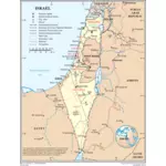 Karta över Israel vektorbild