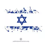 Bandeira de Israel no paint respingos