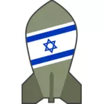 Vector tekening van hypothetische Israëlische nucleaire bom