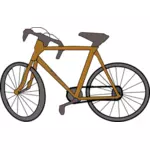 Image de dessin animé vélo brun couleur.