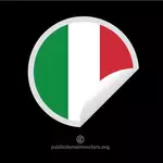 İtalyan bayrağı ile etiket