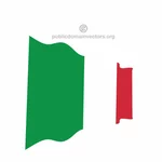 Волнистые итальянский Векторный флаг