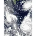 Taifun Radar-Vektor-Bild