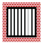 Gevangenis bars vector illustraties