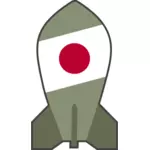 Dessin d'une hypothétique bombe nucléaire japonais vectoriel