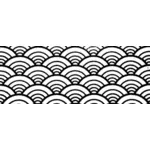Japanilainen folk aalto kuvio vektori piirustus