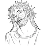 Ilustração de contorno de Cristo Jesus