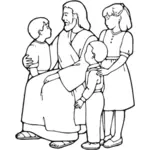 Jeesus opettaa lapsia