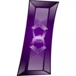 矩形形状紫色宝石矢量绘图