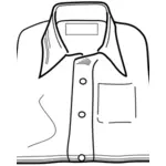 Shirt outline vector clip art