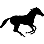 Juokseva hevonen siluetti