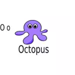 Fialová chobotnice vektorový obrázek