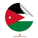 Samolepka vlajka Jordánska