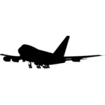 Jumbo jet silhouet