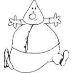 Caricatura de um homem gordo
