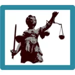 Lady Justice ikon vektorbild