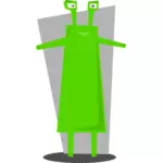 Vektorgrafik med gröna humanoid sidobord