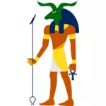 Fargerike egyptiske guden