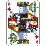 Král diamanty herní karta vektorové ilustrace