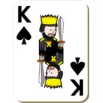 スペードのキング再生カード ベクトル画像