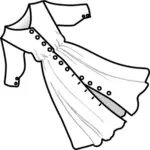 Grafika wektorowa sztuki linii sukni