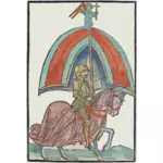 Ilustração de cavaleiro com armadura de gótica