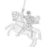 雕像在马背上的骑士