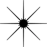 صورة ظلية لنجمة مدببة