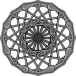 Mandala d'argento rotondo