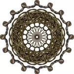 Braune Mandala-Vektor-Bild
