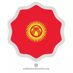 Etichetta a bandiera Kirghizistan