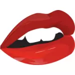 Vector illustration of sensual woman mouth