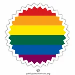 Sticker met LGBT vlag