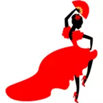 Dançarina de flamenco de senhora