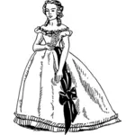 Lady in vintage dress