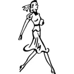 Lady walking icon