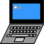 ClipArt vettoriali di disegno pulito del computer portatile