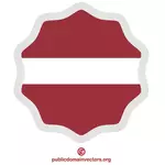 Letonya bayrağı ile etiket