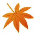 Pomarańczowy jesień liść wektorowa
