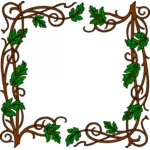 Leafy frame vector image