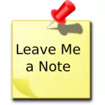 '' Avreise meg en Note'' melding
