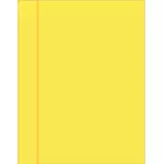 Vektorikuva keltaisesta monikerroksisista vuoratuista paperin lehdistä